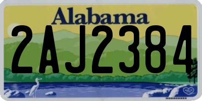 AL license plate 2AJ2384