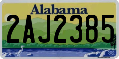 AL license plate 2AJ2385