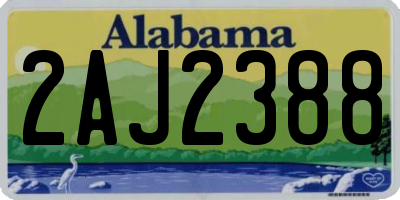 AL license plate 2AJ2388