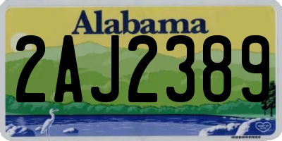 AL license plate 2AJ2389