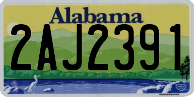 AL license plate 2AJ2391