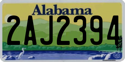 AL license plate 2AJ2394