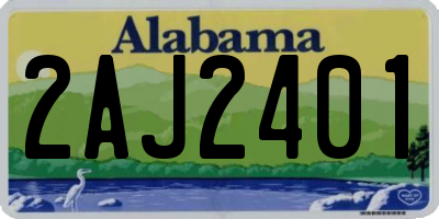 AL license plate 2AJ2401