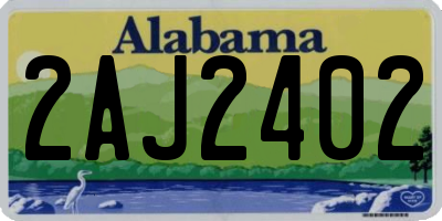 AL license plate 2AJ2402