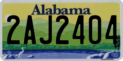 AL license plate 2AJ2404