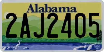 AL license plate 2AJ2405