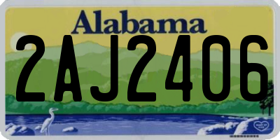 AL license plate 2AJ2406