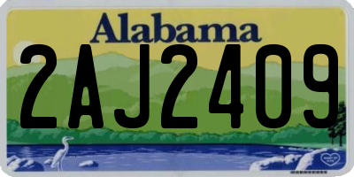 AL license plate 2AJ2409