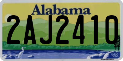 AL license plate 2AJ2410