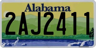 AL license plate 2AJ2411