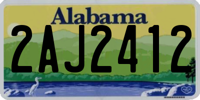 AL license plate 2AJ2412