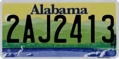AL license plate 2AJ2413