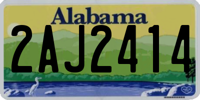 AL license plate 2AJ2414