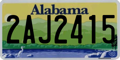 AL license plate 2AJ2415