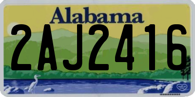 AL license plate 2AJ2416