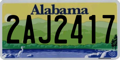 AL license plate 2AJ2417
