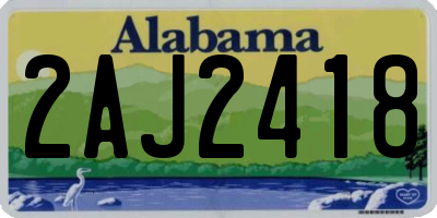 AL license plate 2AJ2418