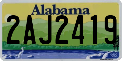 AL license plate 2AJ2419