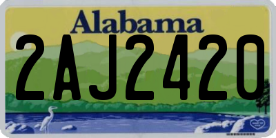AL license plate 2AJ2420