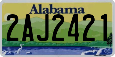 AL license plate 2AJ2421