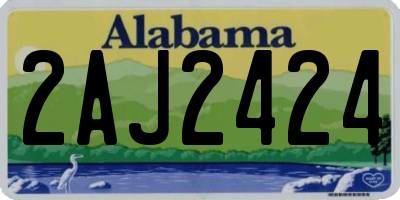 AL license plate 2AJ2424