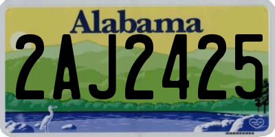 AL license plate 2AJ2425