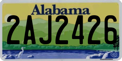 AL license plate 2AJ2426