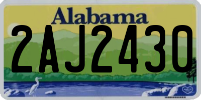 AL license plate 2AJ2430