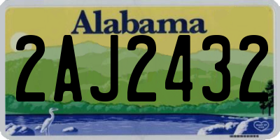 AL license plate 2AJ2432