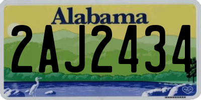 AL license plate 2AJ2434