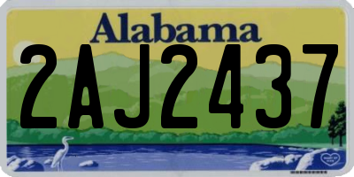 AL license plate 2AJ2437