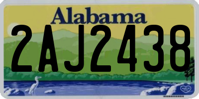 AL license plate 2AJ2438