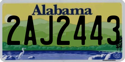 AL license plate 2AJ2443