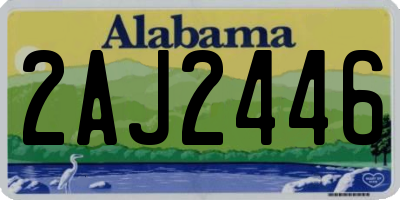 AL license plate 2AJ2446