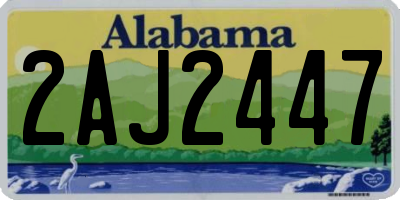AL license plate 2AJ2447