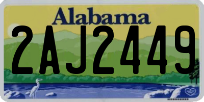 AL license plate 2AJ2449