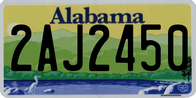 AL license plate 2AJ2450