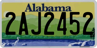AL license plate 2AJ2452