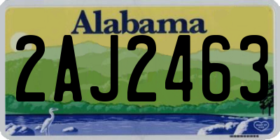 AL license plate 2AJ2463