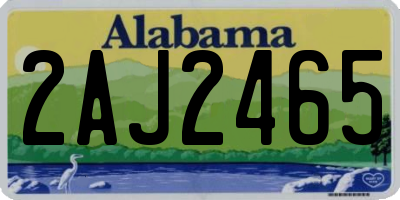 AL license plate 2AJ2465