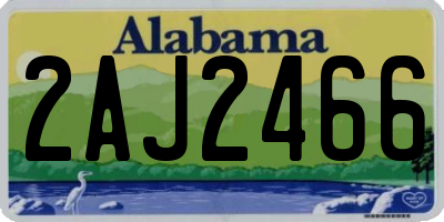 AL license plate 2AJ2466