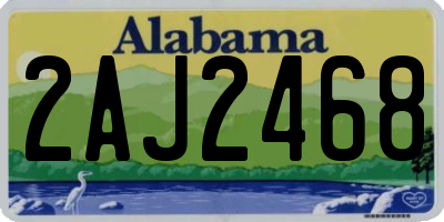 AL license plate 2AJ2468