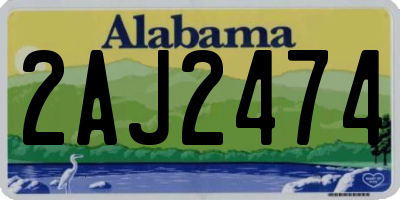 AL license plate 2AJ2474