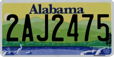 AL license plate 2AJ2475