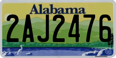 AL license plate 2AJ2476