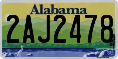 AL license plate 2AJ2478
