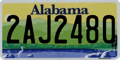 AL license plate 2AJ2480