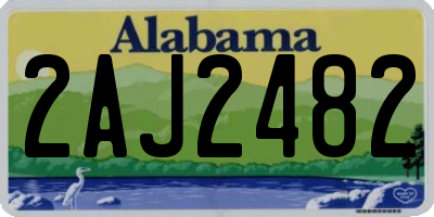 AL license plate 2AJ2482