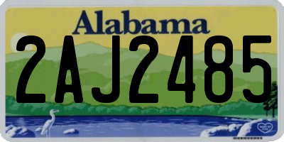 AL license plate 2AJ2485