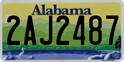AL license plate 2AJ2487